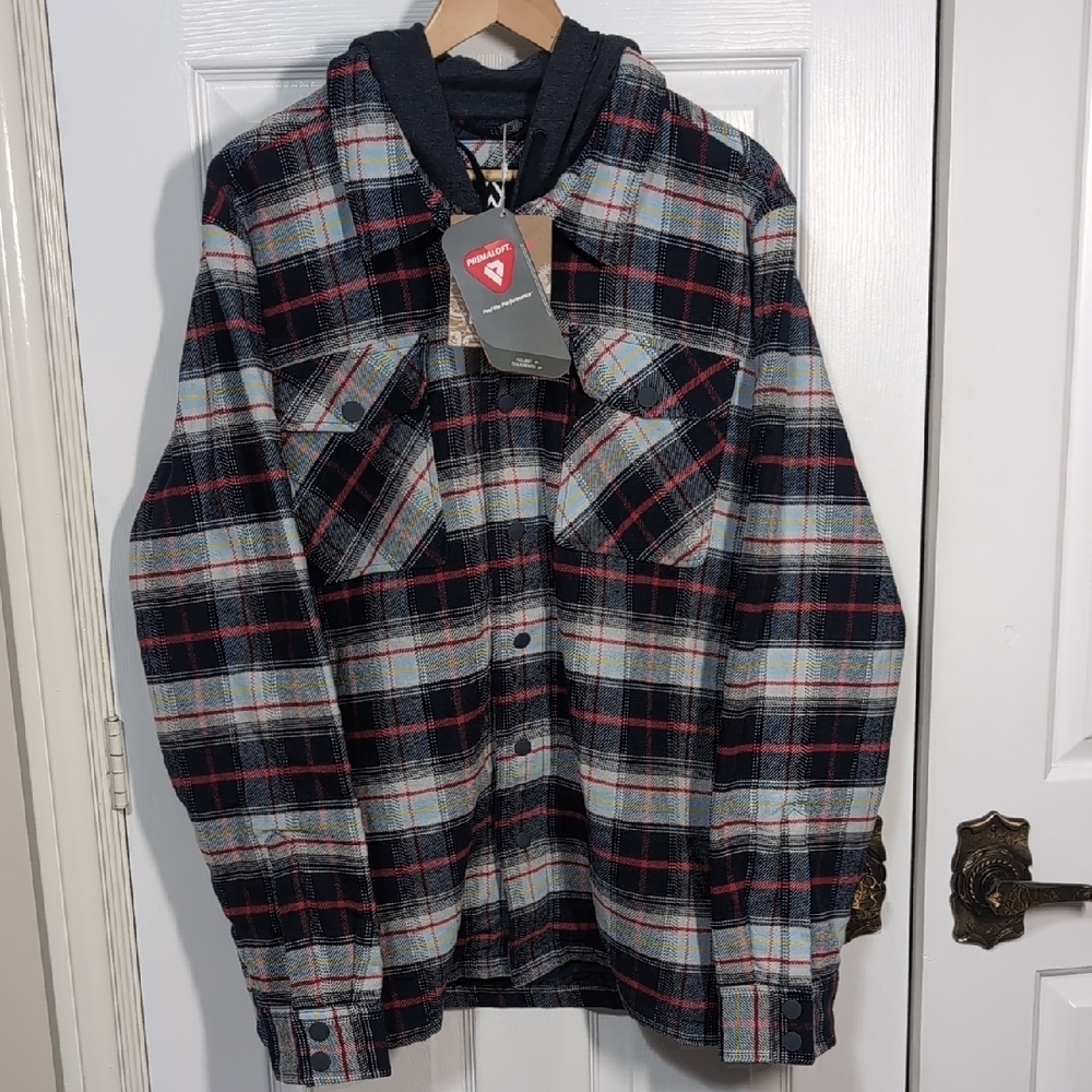 Ripzone Insulated Lance 2.0 Flannel Jacket Hooded Size XL NEW